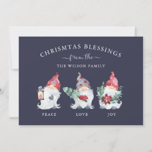 Weihnachts-Gnome-Weihnachtskarte Feiertagskarte