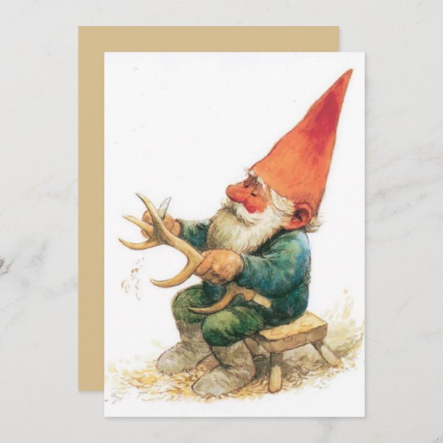 Weihnachts-Gnome-Weihnachtskarte Feiertagskarte (Vorne/Hinten)