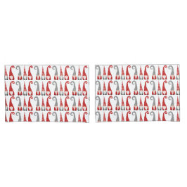 Weihnachts-Gnomes Muster Red White Polka Dot Back Kissenbezug