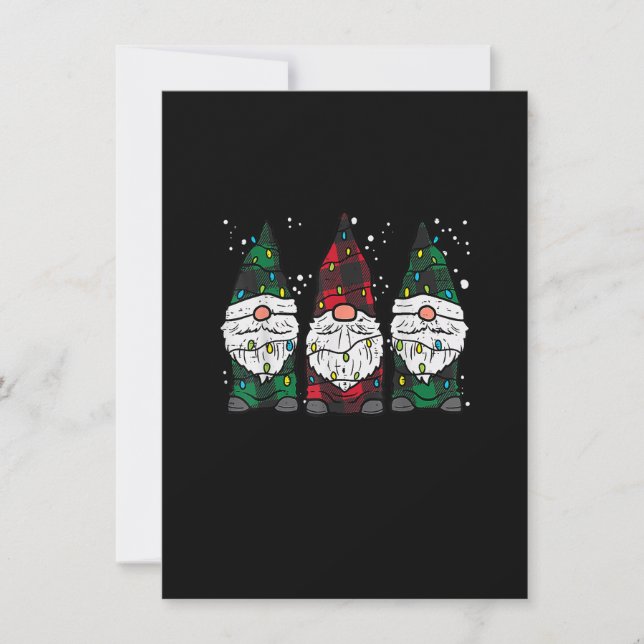 Weihnachts-Gnomes Xmas Pajamas PJs Winterurlaub Einladung (Vorderseite)