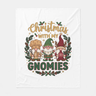 Weihnachts-Gnomies-Lichterkette Zuckerstange Fleecedecke