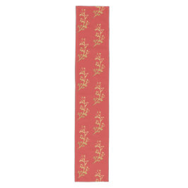 Weihnachts-Gold-Branchen Mittelgroßer Tischläufer
