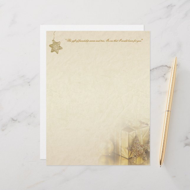 Weihnachts-Gold-Geschenkboxen (Vorderseite/Rückseite Beispiel)