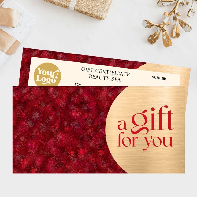Weihnachts-Gold-Geschenkgutschein (Von Creator hochgeladen)