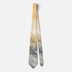 Weihnachts-Gold-Grau-Vulkanausbruch Krawatte