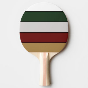 Weihnachts-Gold-Grün-Rot-Silber- und weiße Streife Tischtennis Schläger