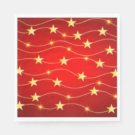 Weihnachts-Gold-Stars Serviette