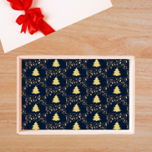 Weihnachts-Gold-Stars und -Bäume mit Bausteinen