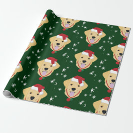 Weihnachts-Golden Retriever Hund Geschenkpapier