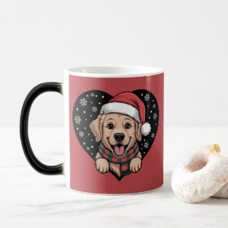 Weihnachts-Golden-Retriever - Santa-Hund Verwandlungstasse