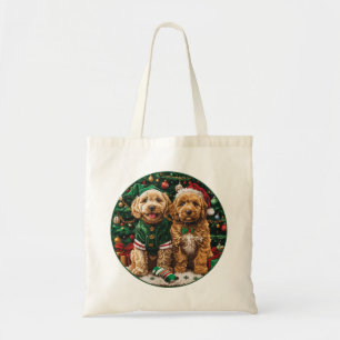 Weihnachts-Goldendoodle-Welpen Tragetasche