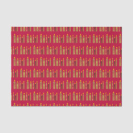 Weihnachts-Goldkerzenkollektion Kunstmuster auf ro Seidenpapier