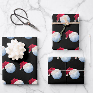 Weihnachts-Golf-Ball Sport Weihnachtsfest Set Geschenkpapier Set