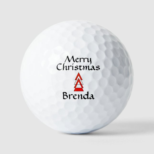 Weihnachts-Golf-Balls #Brenda von dalDesignNZ Golfball (Vorderseite)