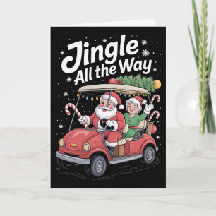 Weihnachts Golf Cart Parade Santa und Mrs. St Nick Karte