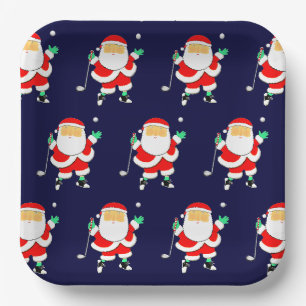 Weihnachts-Golf-Feierparty-Papierteller Pappteller