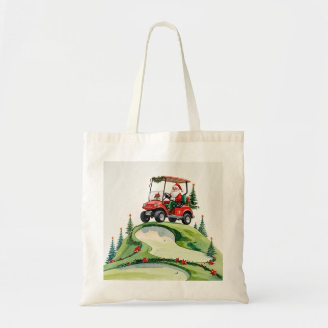 Weihnachts-Golf Weihnachten Weihnachtsmann Reitwag Tragetasche (Vorne)