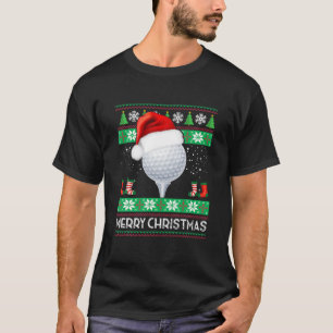 Weihnachts-Golf-Weihnachtsmannmütze Golfer Funny U T-Shirt