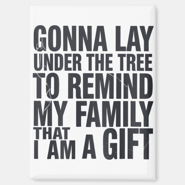 Weihnachts-Gonna lief unter der Familie Tree Xmas Magnet (Vorderseite)