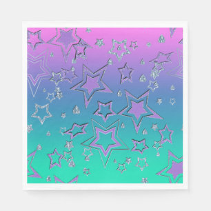 Weihnachts-Gradienten-Glitzer glänzen Konfetti-Ste Serviette