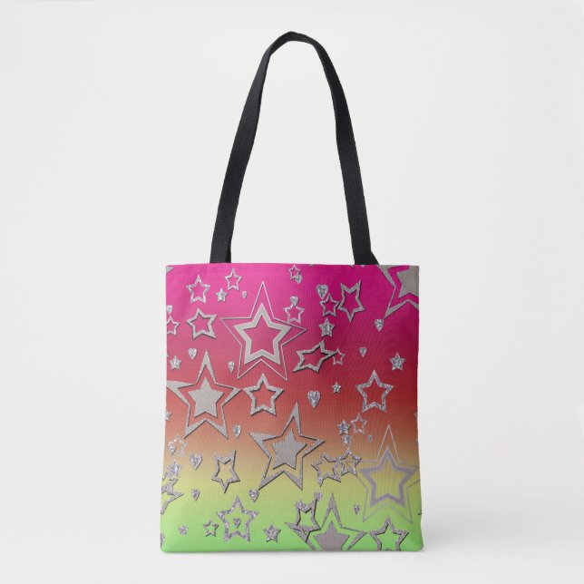 Weihnachts-Gradienten-Glitzer glänzen Konfetti-Ste Tasche (Vorderseite)