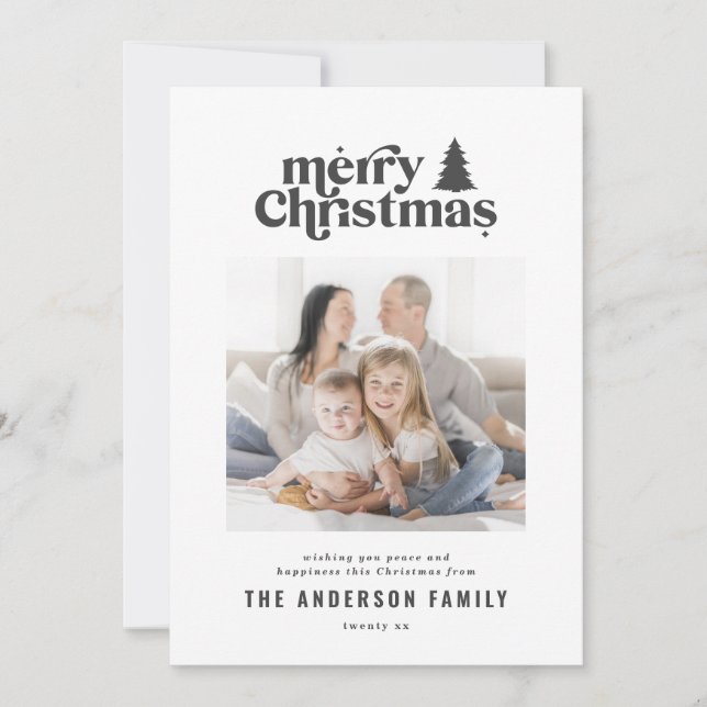 Weihnachts-Grafik-Foto Feiertagskarte (Vorderseite)