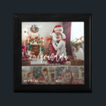 Weihnachts Gramd Kids Foto Collage Custom Oma Erinnerungskiste<br><div class="desc">Mit Enkel Foto Collage und einer modernen Skripttypografie können Sie leicht ändern,  um die Namen der Enkel und Fotos hinzuzufügen. Ein elegantes Design,  um Oma und Familie diese Feriensaison zu schicken.</div>