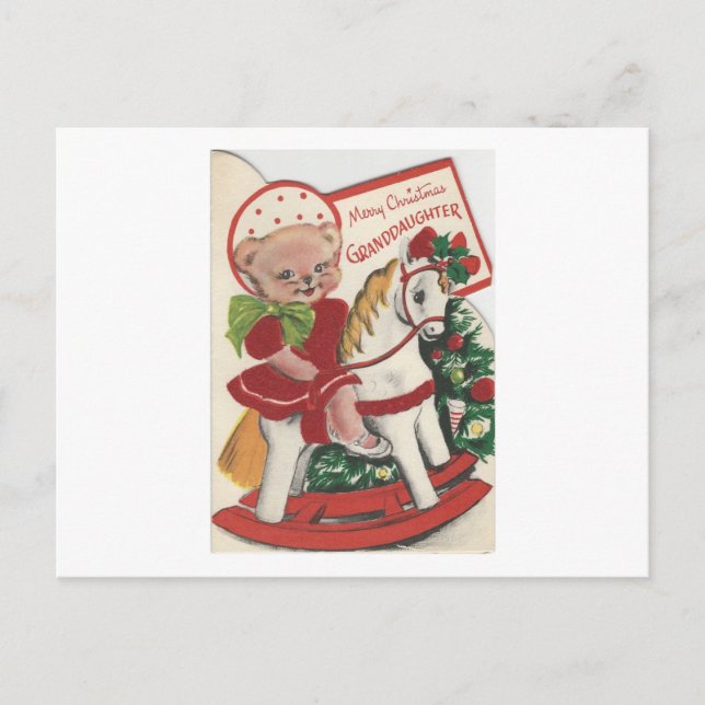 Weihnachts-Grandtochter-Karte Feiertagspostkarte (Vorderseite)