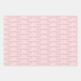 Weihnachts grau weiß pink silber schlicht elegant geschenkpapier set