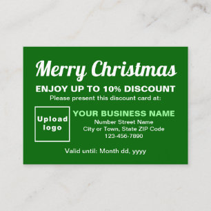 Weihnachts-Green-Discount-Karte Rabattkarte