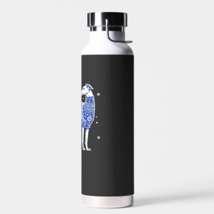 Weihnachts-Greyhound-Hund mit hässlichem Pullover Trinkflasche