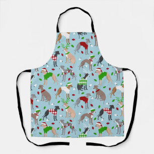 Weihnachts-Greyhound-Hund Schürze