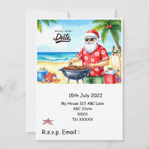 Weihnachts-Grillparty mit dem Weihnachtsmann Einladung
