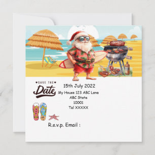 Weihnachts-Grillparty mit dem Weihnachtsmann  Einladung