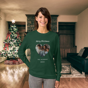 Weihnachts-Grün-Foto T-Shirt