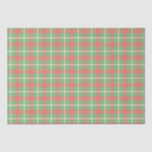Weihnachts-Grün-Kariert Seidenpapier