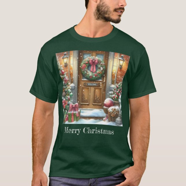 Weihnachts-Grün T-Shirt (Vorderseite)