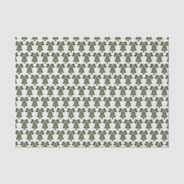 Weihnachts-Grün-Weihnachtsglocken-Zettel Seidenpapier