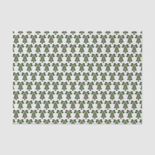 Weihnachts-Grün-Weihnachtsglocken-Zettel Seidenpapier