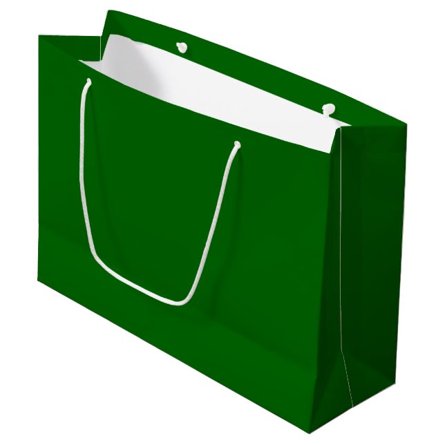 Weihnachts Grüne Farbe Große Geschenktüte (Vorderseite Schrägansicht)