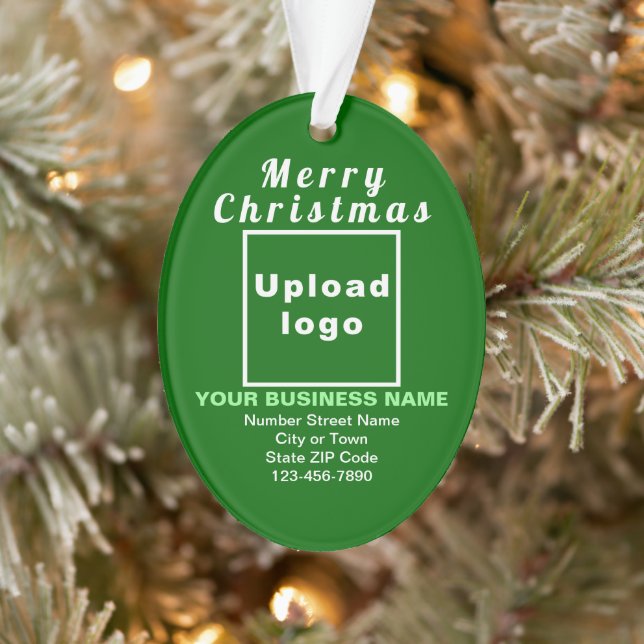 Weihnachts-Grüne Oval-Acrylschmuck Ornament (Baum)