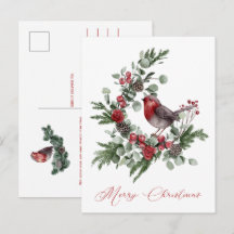 Weihnachts-Grüntöne, Pine Cones, Red Gray Wren