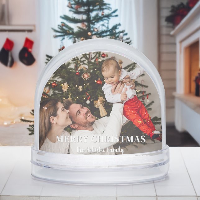 Weihnachts Gruß Familie Foto Snow Globe Schneekugeln (Von Creator hochgeladen)