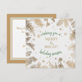 Weihnachts-Gruß Gold Branch Card Karte