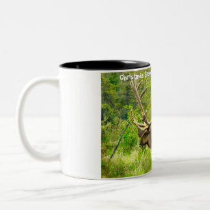 Weihnachts Grüße mein Junter Gatherer Zweifarbige Tasse