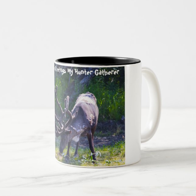 Weihnachts Grüße mein Junter Gatherer Zweifarbige Tasse (VorderseiteRechts)