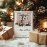 Weihnachts-Grüße Minimalistische Weihnachtskarte G Einladung<br><div class="desc">Ein moderner minimalistischer Schriftart für die Weihnachtsfeier in Gold</div>