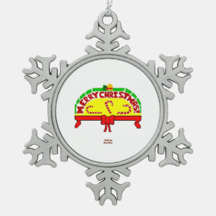 Weihnachts-Grüße Pewter Snowflake Ornament