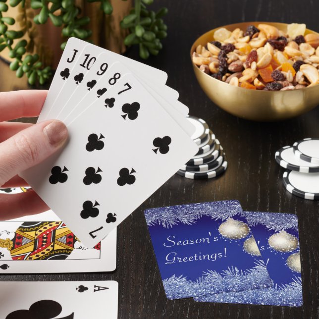 Weihnachts-Grüße Weihnachten Glitzer Weihnachten Spielkarten (In Situ)
