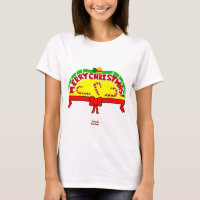 Weihnachts-Grüße Weiß-Basic-T-Shirt